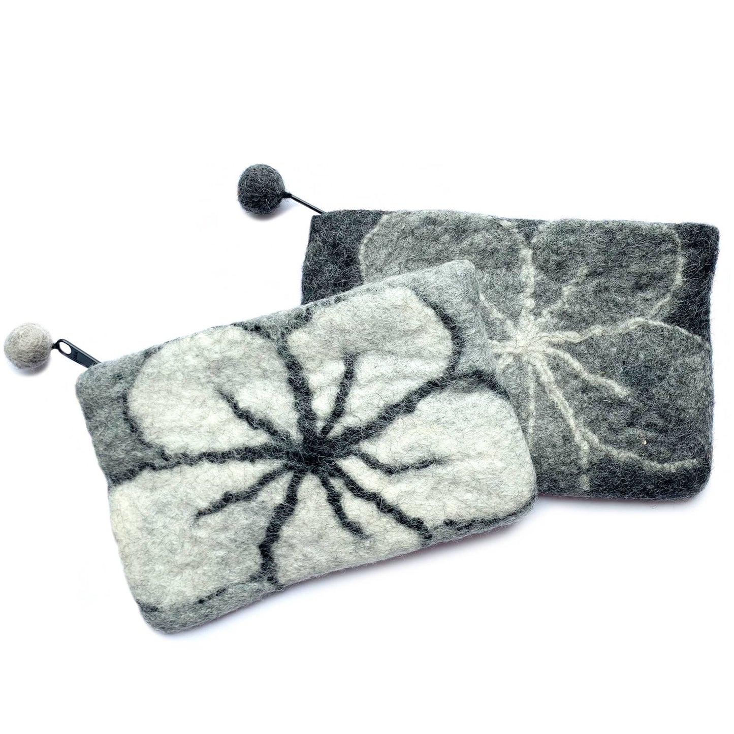 Grey Poppy Purse